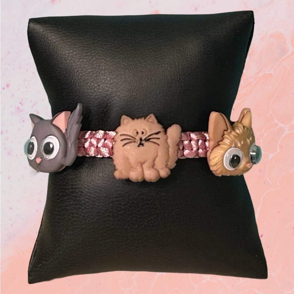 Cat Lovers’ Friendship Bracelet - dusty rose
